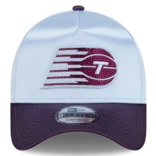 New Era 9FORTY A-Frame WNBA Toronto Tempo 2026 Draft Satin Adjustable Snapback - White/Purple
