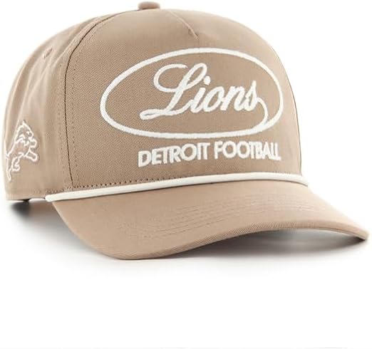 '47 NFL Detroit Lions Foundational Hitch RF Adjustable Snapback Hat - Khaki