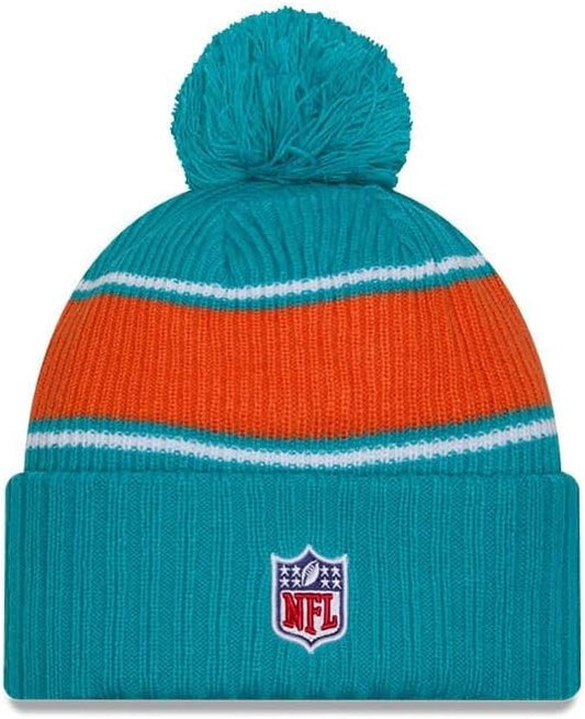 New Era NFL Miami Dolphins 2024 Cold Weather Sport Pom Knit