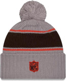 New Era NFL Cleveland Browns Cold Weather Sideline Sport Knit - Grey