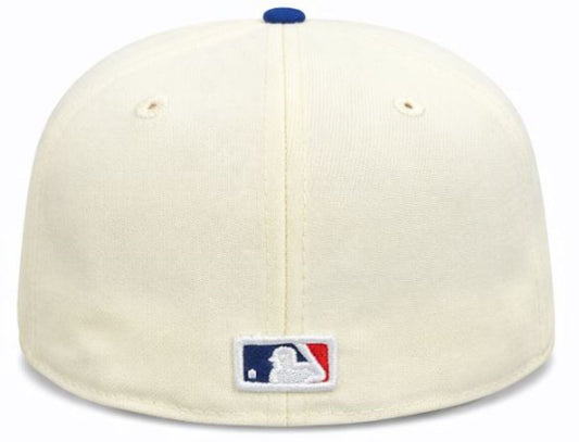 New Era 59FIFTY MLB Toronto Blue Jays World Series 2025 Sidepatch Fitted Hat - Cream/Royal Blue