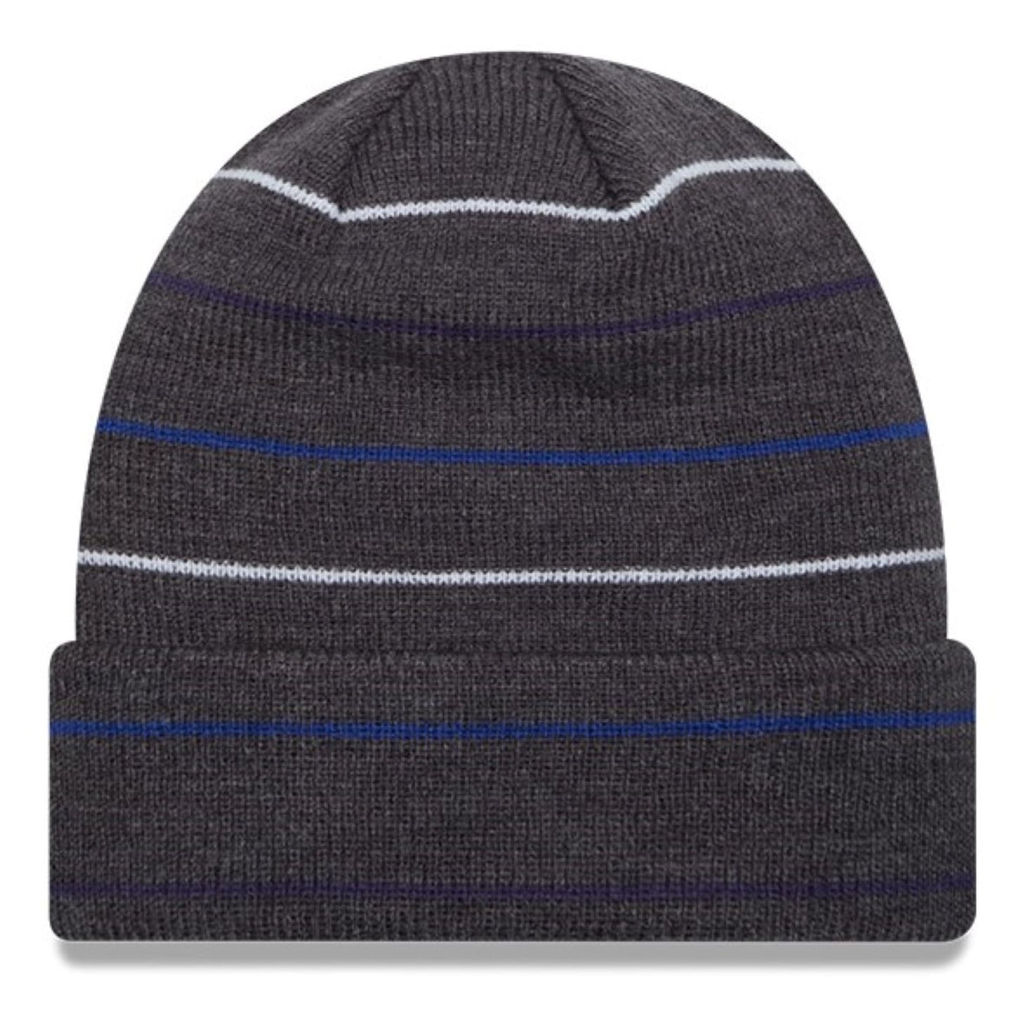 New Era MLB Toronto Blue Jays Charcoal Rowed Striped Cuffed Knit Hat