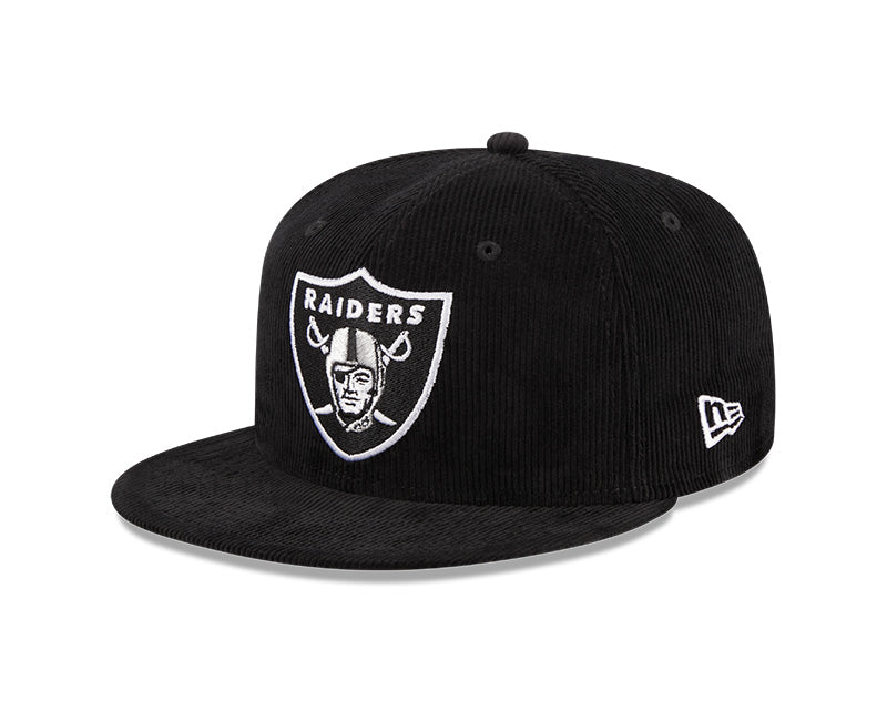 Men's New Era Black Las Vegas Raiders 59FIFTY Throwback Corduroy