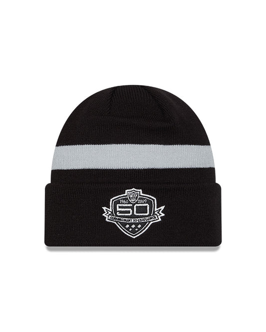New Era NFL Las Vegas Raiders Retro 50th Anniversary Cuffed Knit Beanie Hat