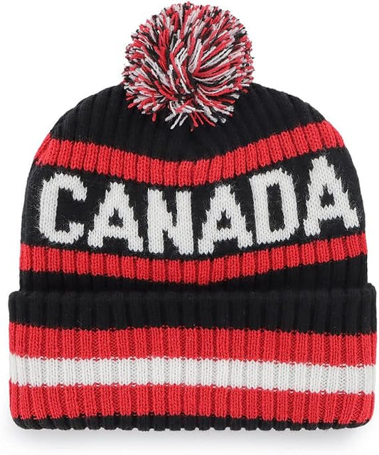 '47 IIHF Team Canada Hockey Bering Knit Cuff Pom Knit Hat - Black