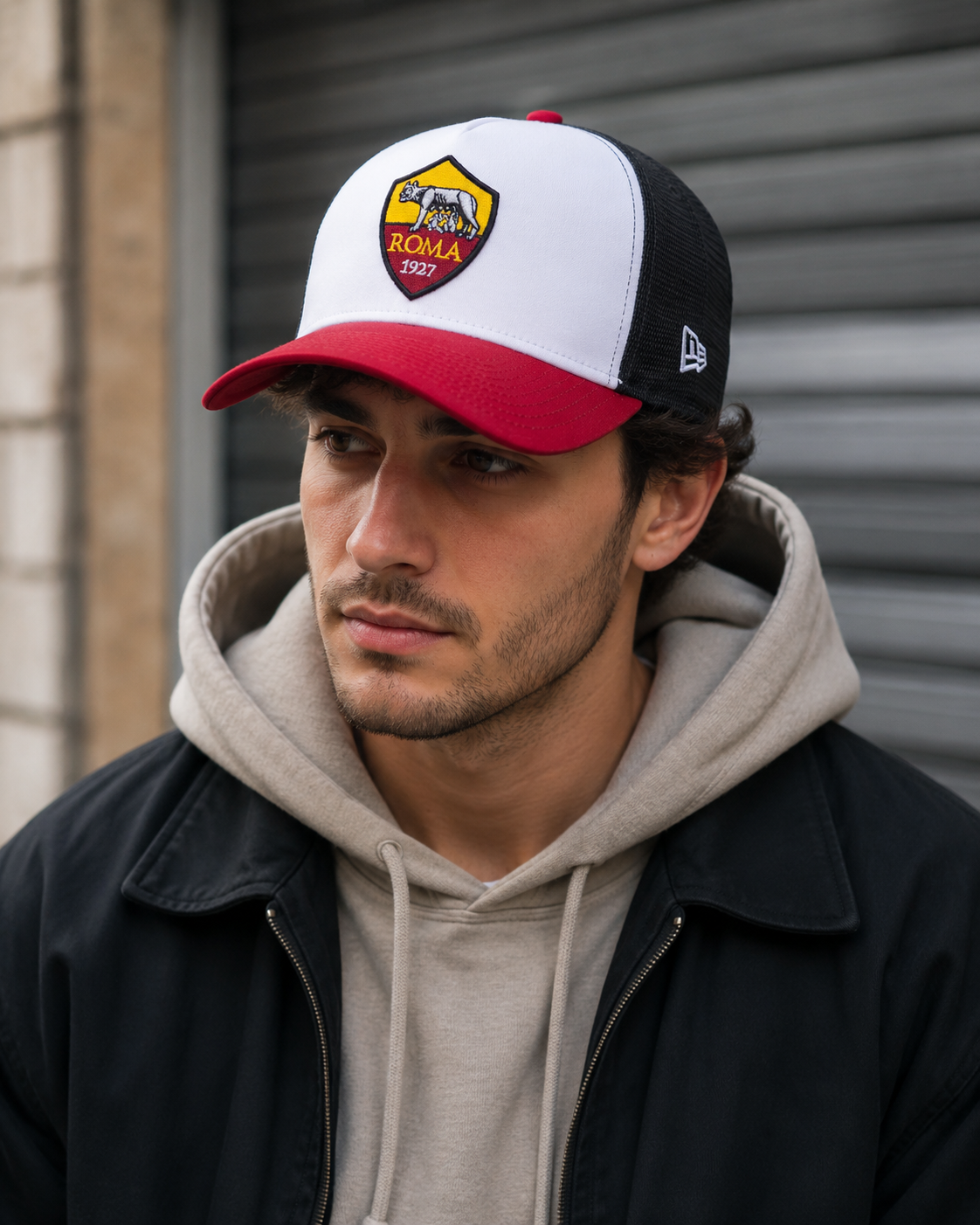 New Era AS Roma 9FORTY E-Frame Trucker Hat - White