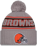 New Era NFL Cleveland Browns Cold Weather Sideline Sport Knit - Grey