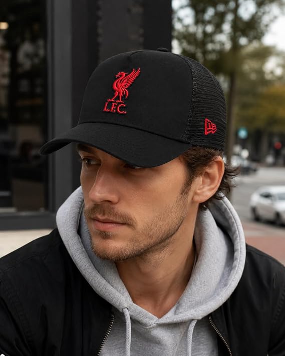 New Era 9FORTY A-Frame Premier League Liverpool FC Adjustable Snapback Hat - Black