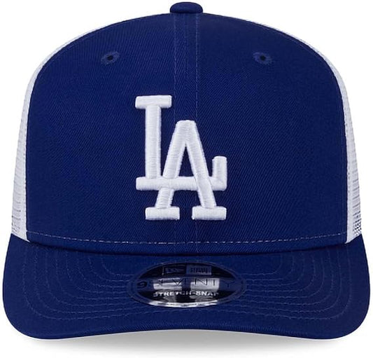 New Era MLB Los Angeles Dodgers 9SEVENTY Stretch-Snap Adjustable Trucker Hat - Blue/White