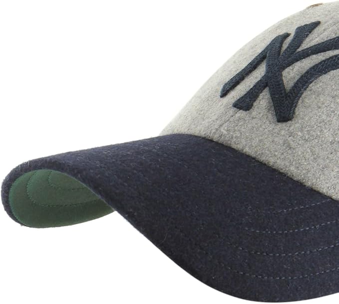 47 MLB New York Yankees Brocke Clean Up Adjustable Cap - Grey/Navy