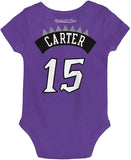 Mitchell & Ness Infant NBA Vince Carter Toronto Raptors Hardwood Classics Name & Number Bodysuit - Purple