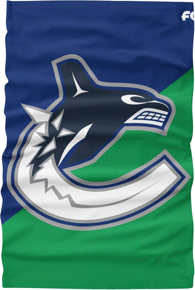 FOCO NHL Vancouver Canucks Big Logo Gaiter Scarf - Blue/Green