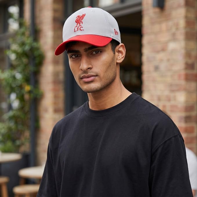 New Era 9FORTY EPL Liverpool FC Contrast Adjustable Hat - Grey/Red