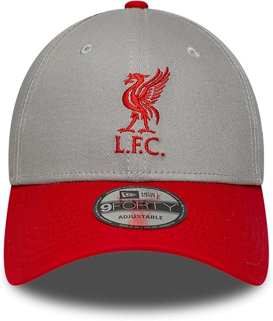 New Era 9FORTY EPL Liverpool FC Contrast Adjustable Hat - Grey/Red