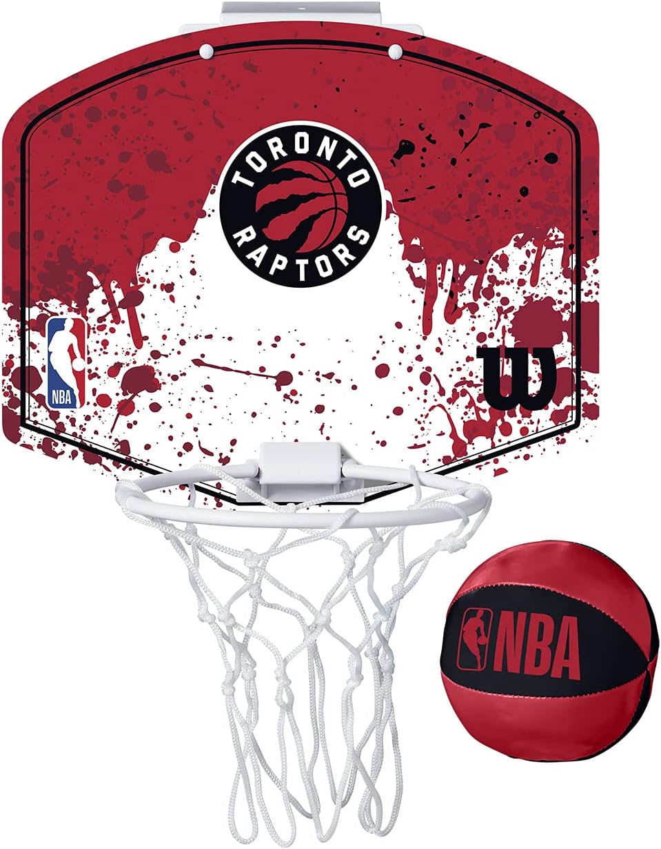 Wilson NBA Toronto Raptors Mini Hoop Basketball Set