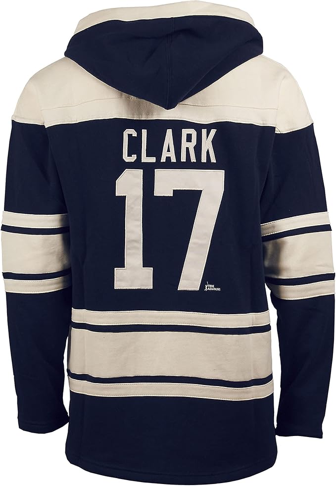 '47 Men's Wendel Clark Toronto Maple Leafs Lacer Pullover Hoodie - Navy
