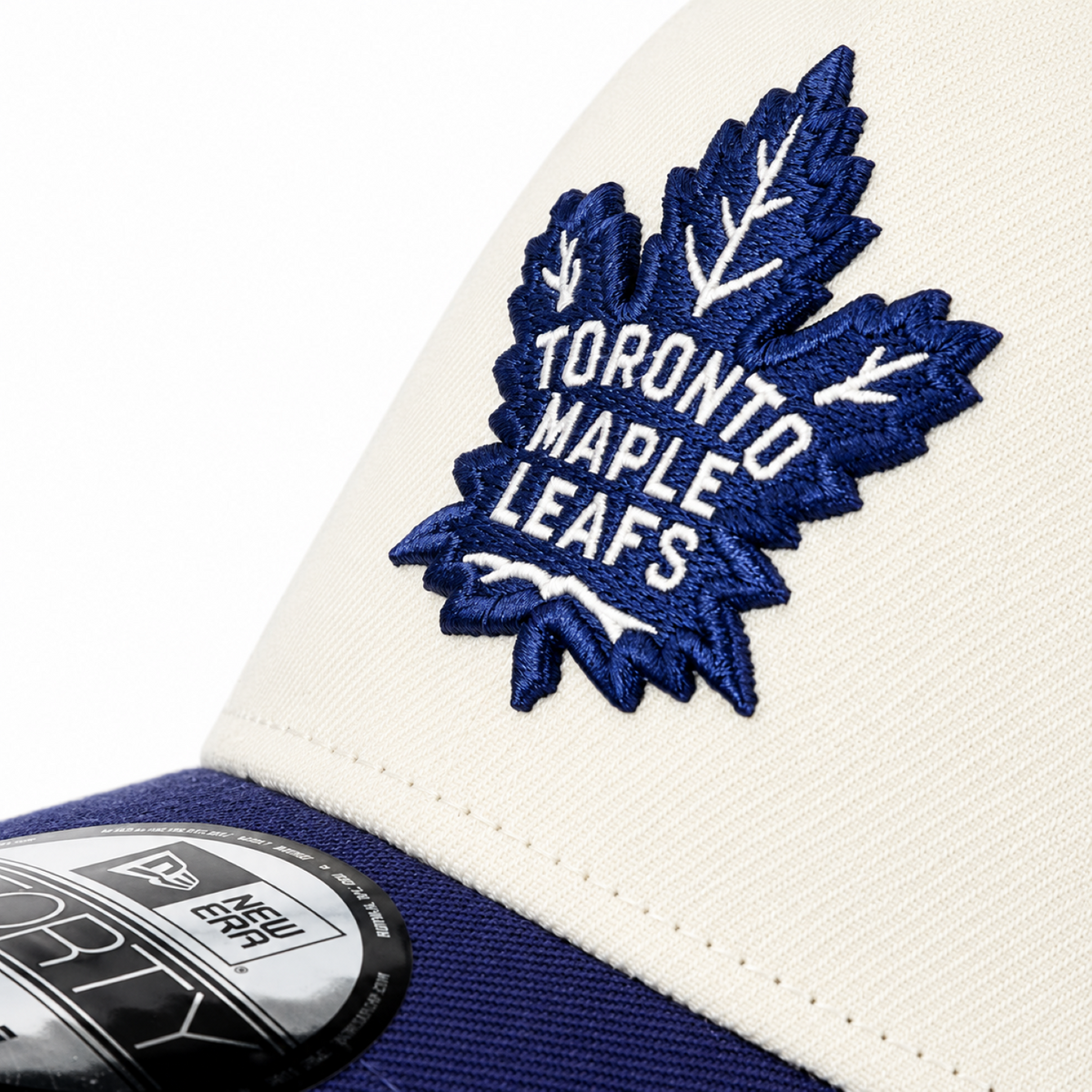 New Era NHL Toronto Maple Leafs 9FORTY A-Frame 75th Anniversary Adjustable Snapback Hat - Chrome/Navy