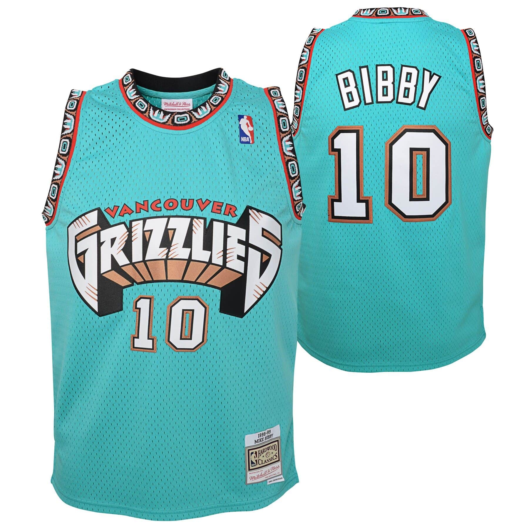 Mitchell & Ness Youth Mike Bibby Vancouver Grizzlies #10 HWC NBA