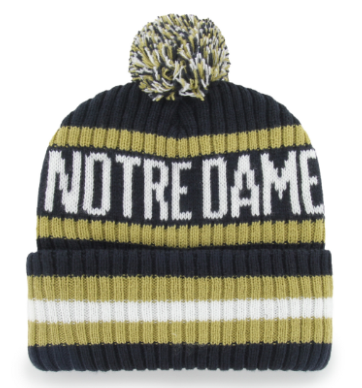 47 NCAA Notre Dame Fighting Irish Bering Cuff Knit Beanie - Navy/Olive