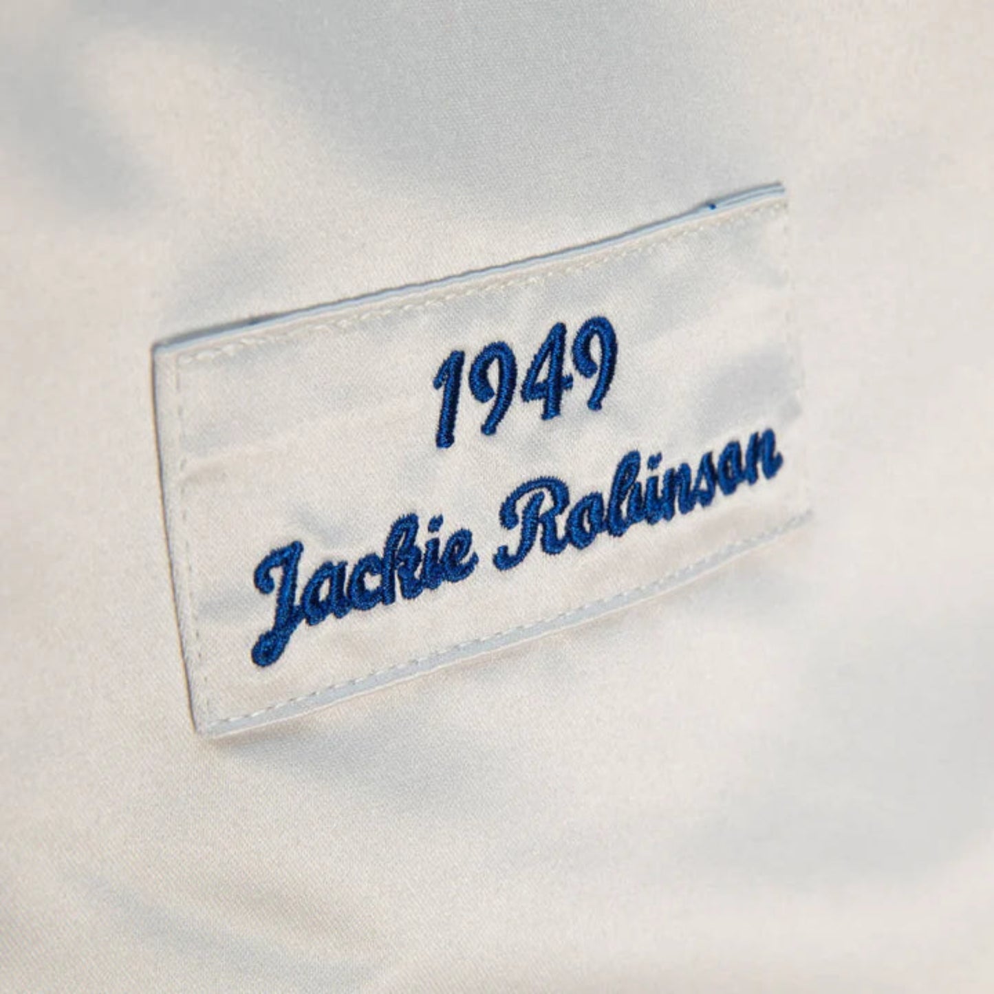 Men's Jackie Robinson White Brooklyn Dodgers Cooperstown Collection 1949 Authentic Player Jersey