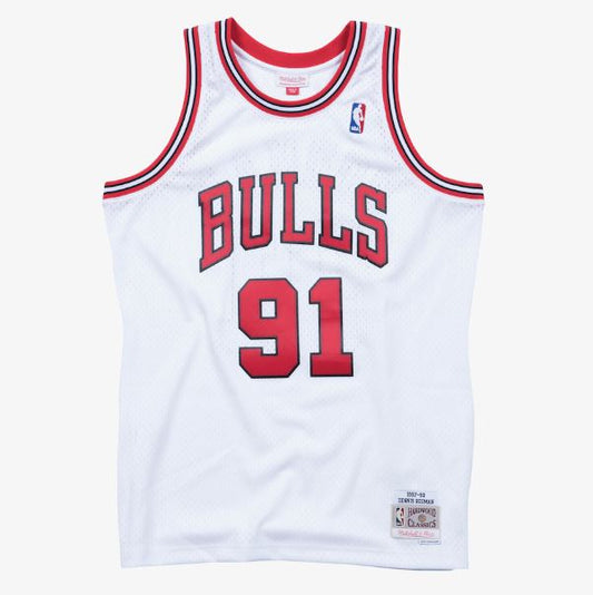 Mitchell & Ness Men's NBA Chicago Bulls Dennis Rodman 1997-98 Hardwood Classics Swingman Jersey - White