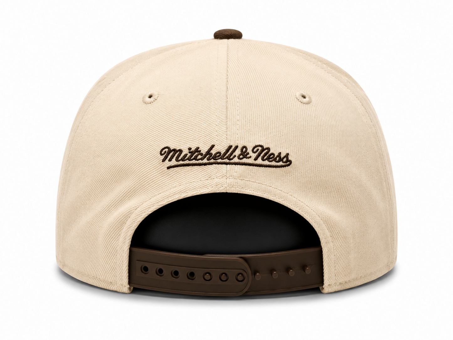 Mitchell & Ness MLB Toronto Blue Jays Cooperstown Logo Sidepatch Pro Pinch Fit Snapback Hat - Tan/Brown