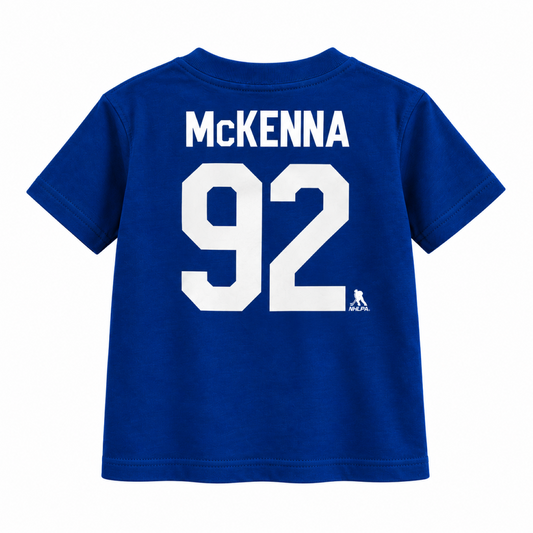 Fanatics NHL Toddler Toronto Maple Leafs Gavin McKenna #92 Player Name & Number Tee - Royal Blue
