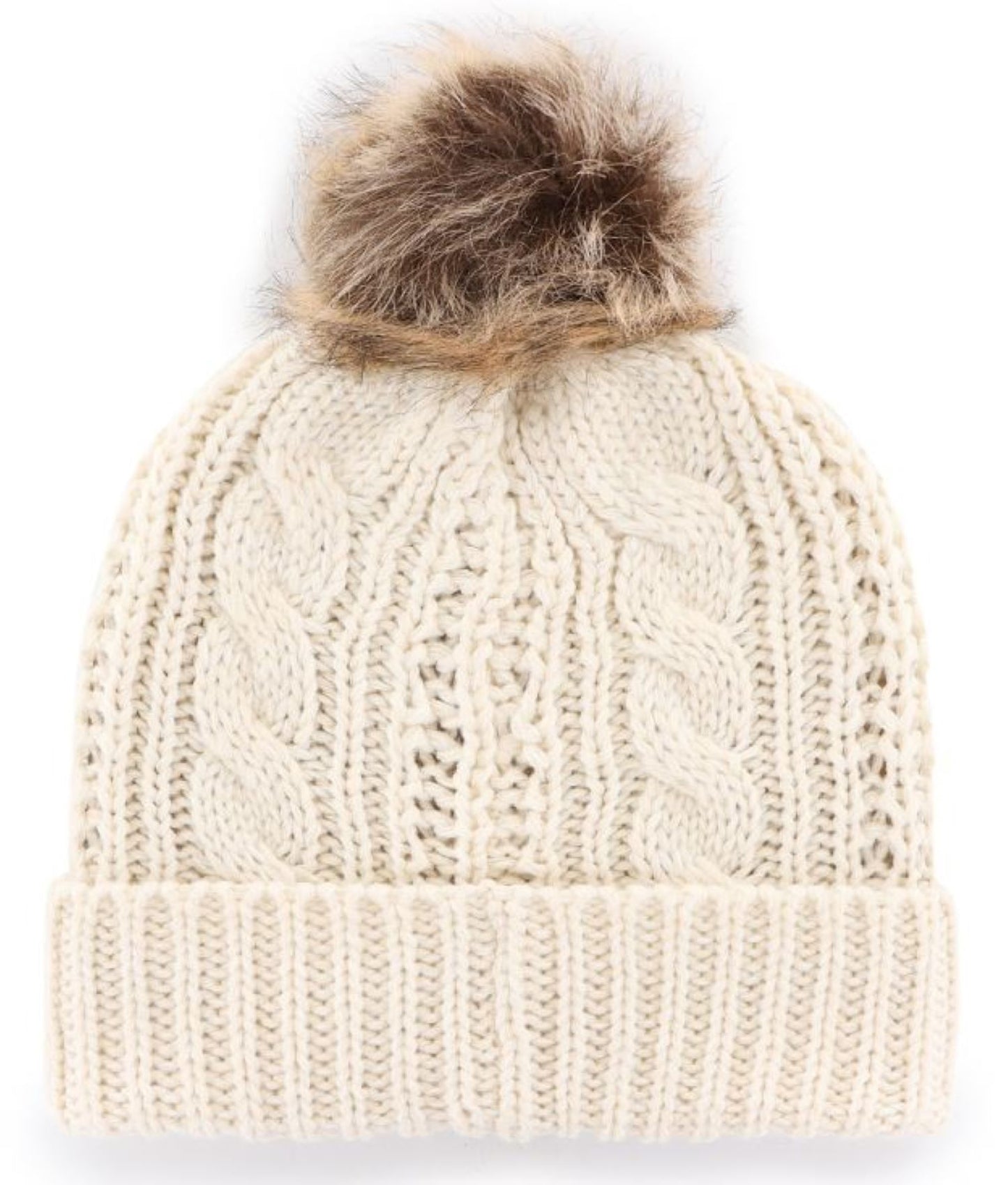 '47 Women's NHL Edmonton Oilers Meeko Cuff Knit Hat - Cream