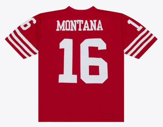 Mitchell & Ness NFL Joe Montana San Francisco 49ers 1990 Legacy Player Jersey - Red/White