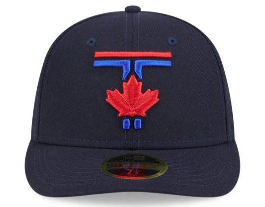 New Era 59FIFTY Low Profile MLB Toronto Blue Jays City Connect 50th Anniversary Side Patch Fitted Hat - Navy