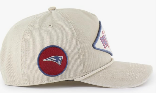 '47 NFL New England Patriots Cairn Hitch RF Adjustable Snapback Hat - Beige