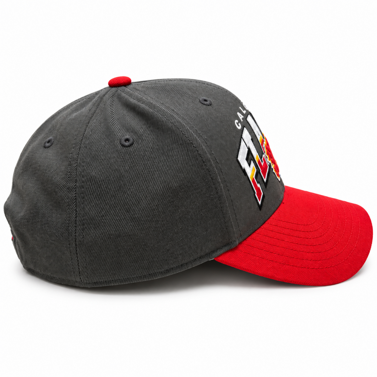 '47 NHL Calgary Flames Split Block MVP Adjustable Hat - Grey/Red