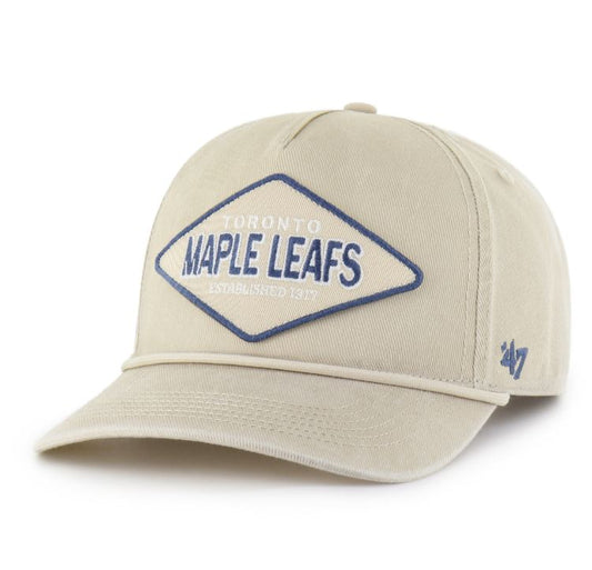 '47 NHL Toronto Maple Leafs Cairn Hitch RF Adjustable Snapback Hat - Beige