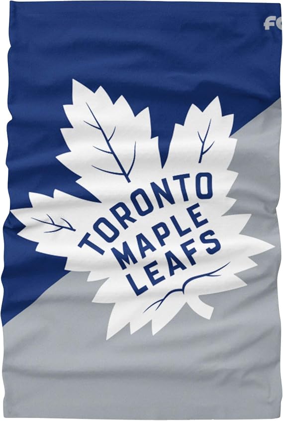 FOCO NHL Toronto Maple Leafs Big Logo Youth Gaiter Scarf - Blue/Grey