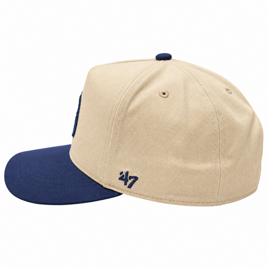 '47 NHL Edmonton Oilers Two Tone Hitch Adjustable Hat - Natural/Blue