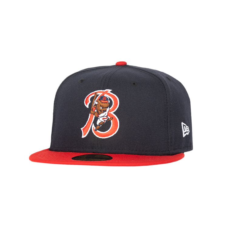 New Era Buffalo Bisons Navy and Red 59Fifty Fitted Hat (Jays
