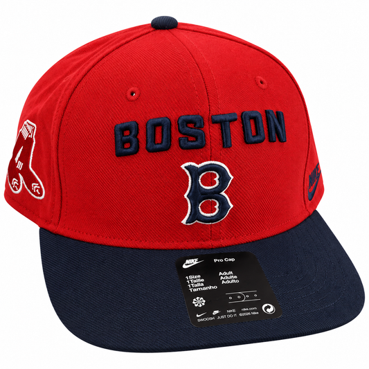 Nike MLB Boston Red Sox Pro Cap Adjustable Snapback Hat – Red/Navy