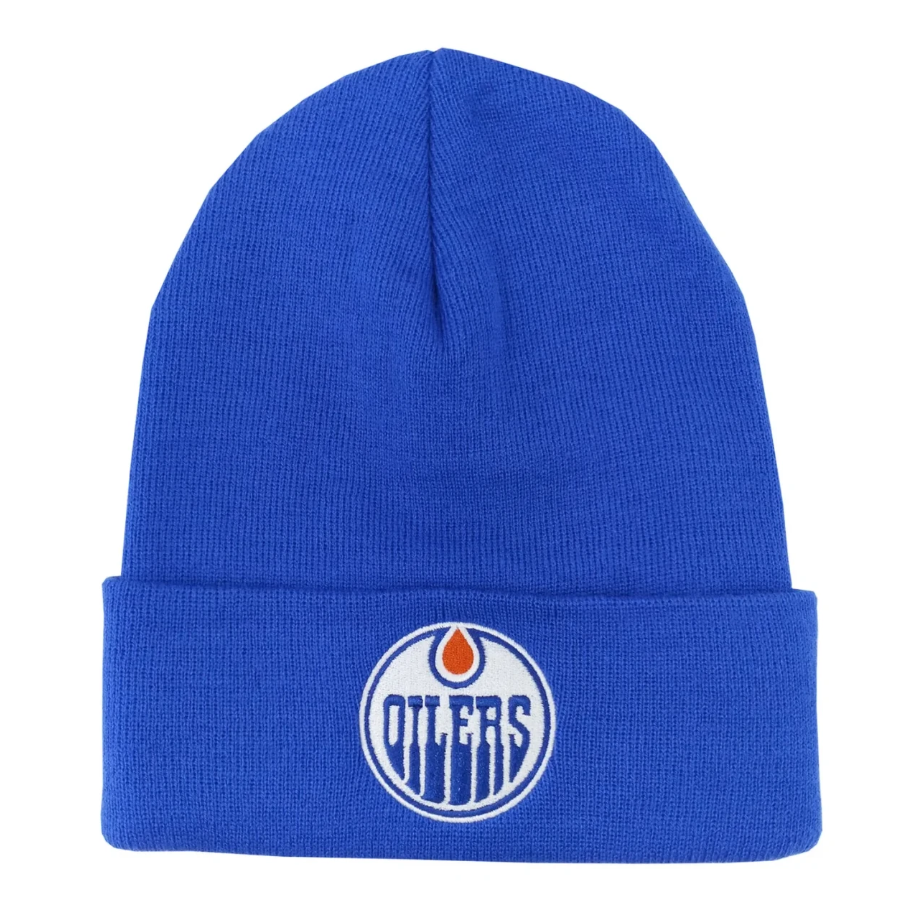 American Needle NHL Edmonton Oilers Cuffed Knit Hat - Blue