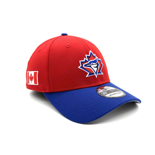 New Era MLB Toronto Blue Jays 39THIRTY Canada Day On-Field Flex Cap - Red/Royal Blue