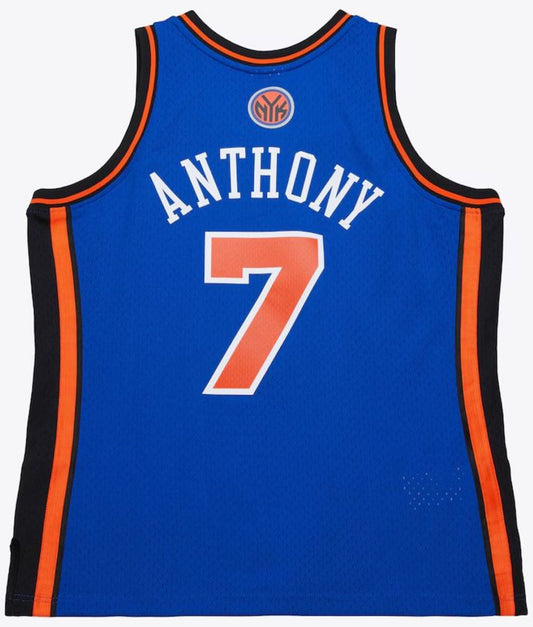 Mitchell & Ness NBA New York Knicks Carmelo Anthony #7 2010-11 Hardwood Classics Swingman Jersey - Blue