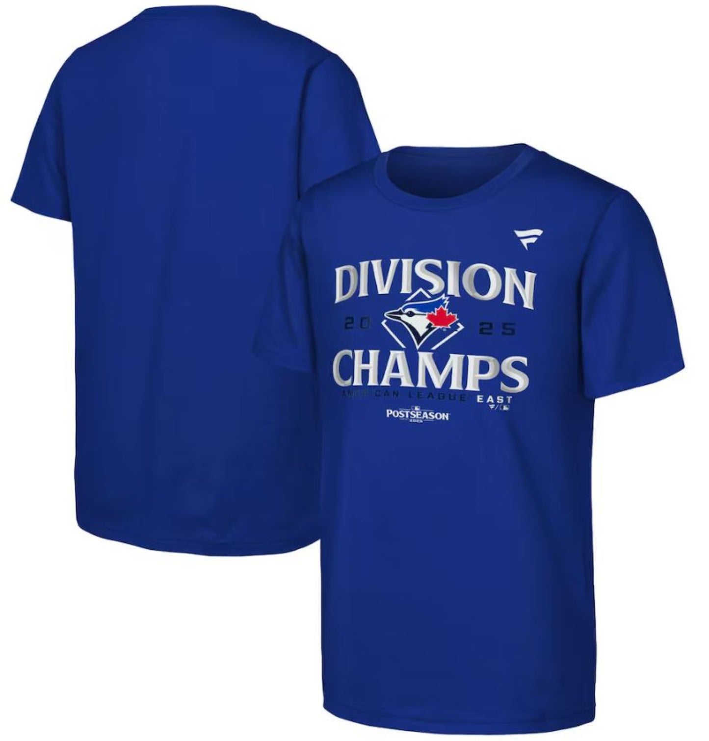 Fanatics Youth Toronto Blue Jays 2025 AL East Division Champions Locker Room T-Shirt
