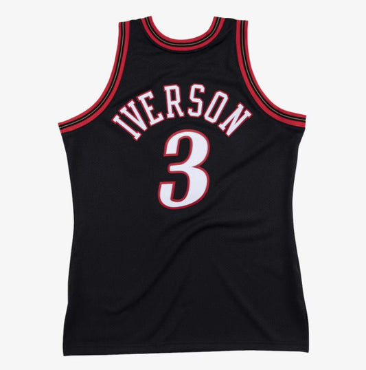 Mitchell & Ness Men's NBA Allen Iverson Philadelphia 76ers 1997/98 AUTHENTIC Jersey - Black