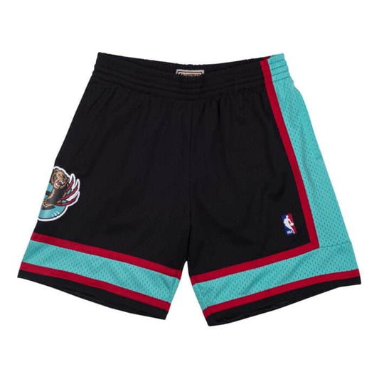 Vancouver Grizzlies Mitchell & Ness 2001-02 Hardwood Classics Swingman Shorts - Black and Teal