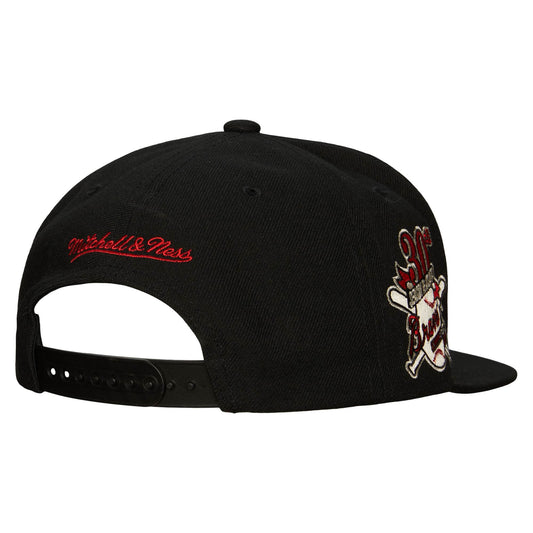 Atlanta Braves MLB Mitchell & Ness Team Classic Snapback Coop - Black