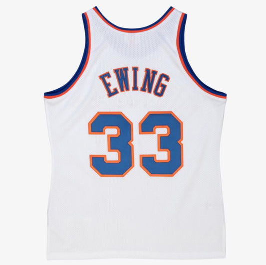 Mitchell & Ness Men's NBA Patrick Ewing New York Knicks AUTHENTIC Jersey - White