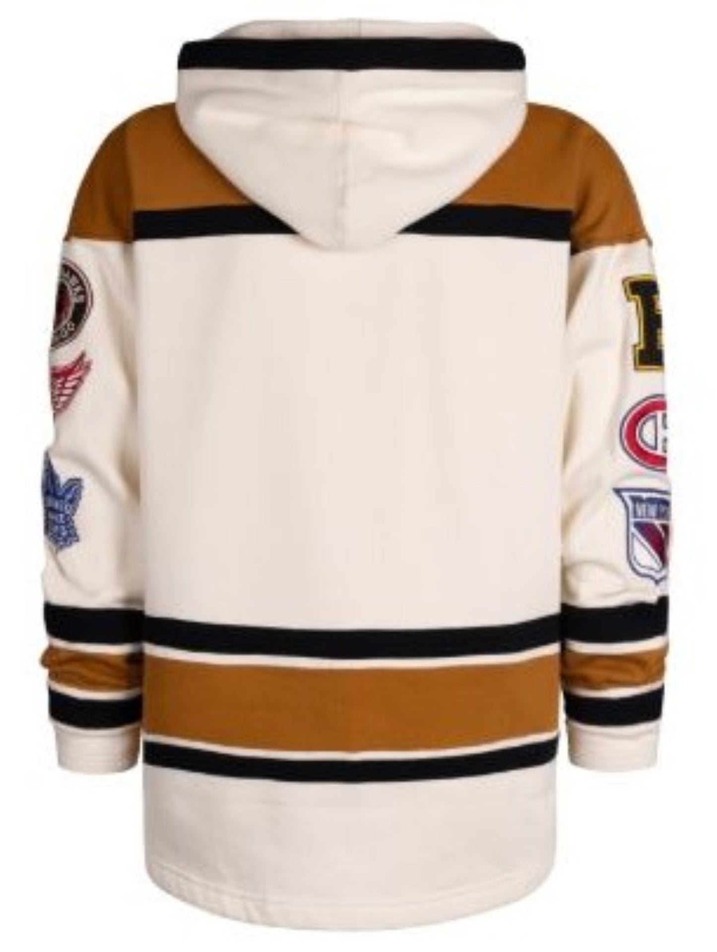 '47 NHL Original Six Lacer Fleece Hoodie - Brown/White
