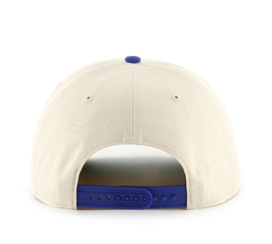 '47 NHL Edmonton Oilers Natural Rope TT Hitch Adjustable Snapback Hat - Beige/Blue