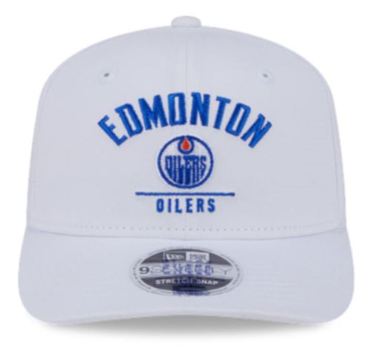 New Era 9SEVENTY NHL Edmonton Oilers Team Wordmark Adjustable Stretch-Snapback Hat - White