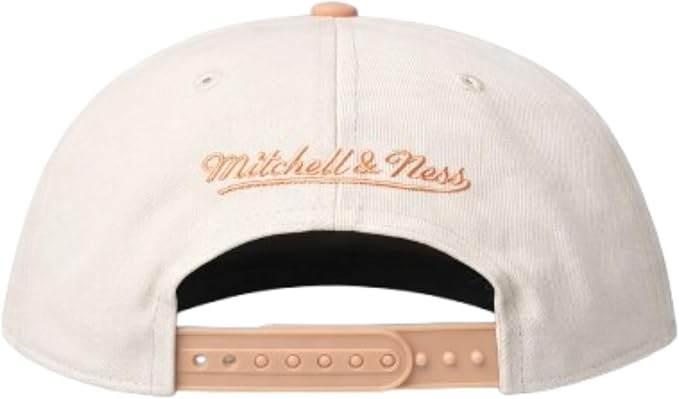 Mitchell & Ness NBA Toronto Raptors Pro Pinch Fit Two-Tone Adjustable Snapback Hat - Off-White/Peach