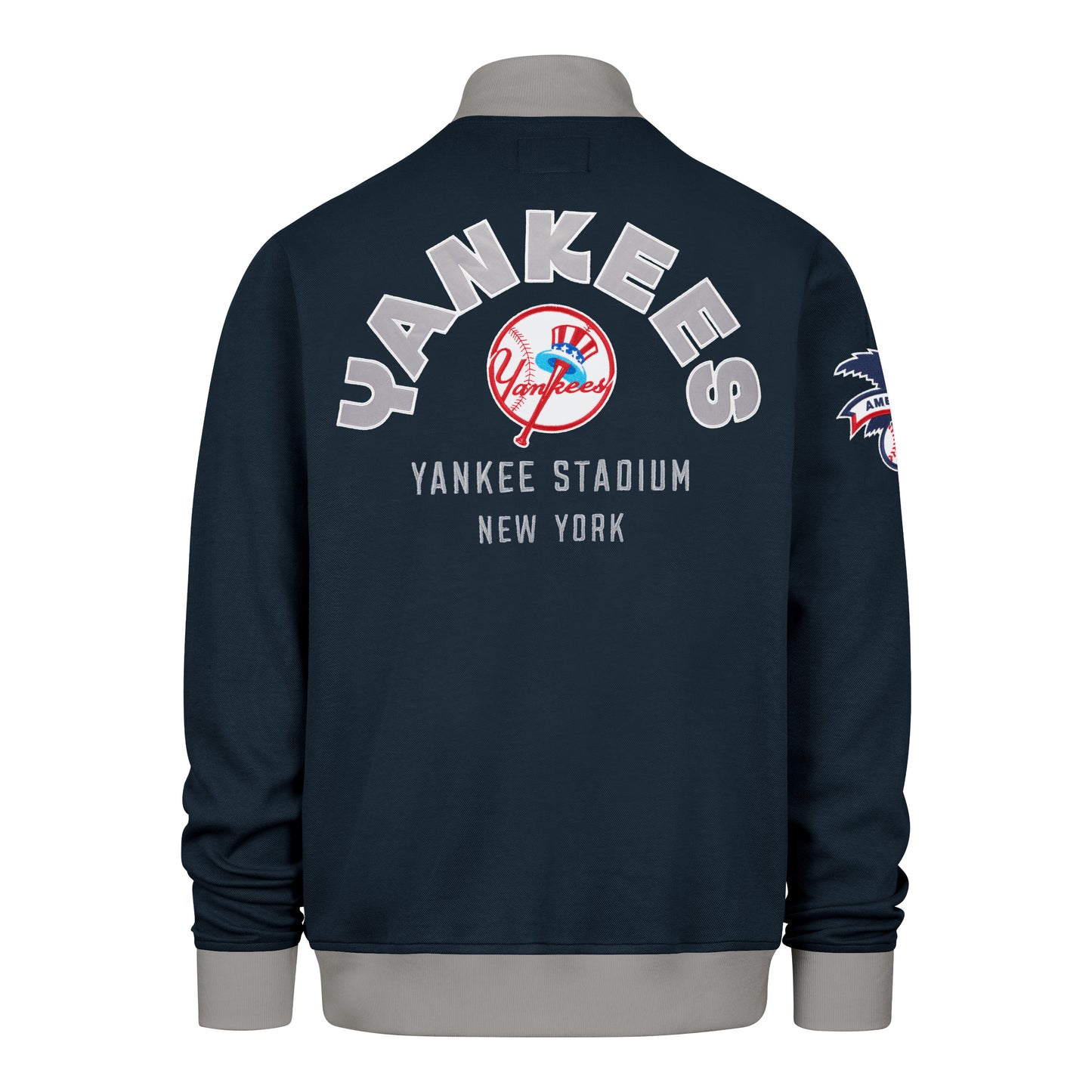 47 MLB New York Yankees Relief Pitcher Pique Track Jacket - Navy